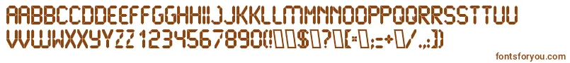LiquidcrystalExbold-fontti – ruskeat fontit valkoisella taustalla