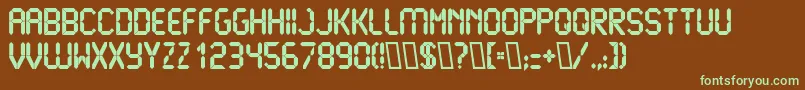 Шрифт LiquidcrystalExbold – зелёные шрифты на коричневом фоне