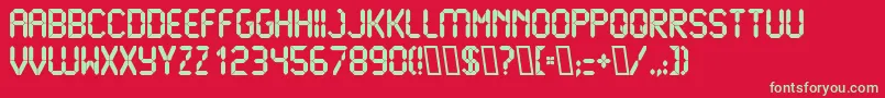 LiquidcrystalExbold Font – Green Fonts on Red Background