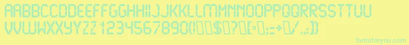 LiquidcrystalExbold Font – Green Fonts on Yellow Background