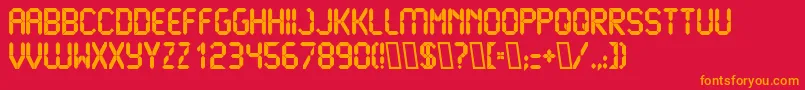 LiquidcrystalExbold Font – Orange Fonts on Red Background