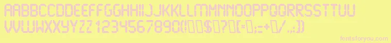 Czcionka LiquidcrystalExbold – różowe czcionki na żółtym tle