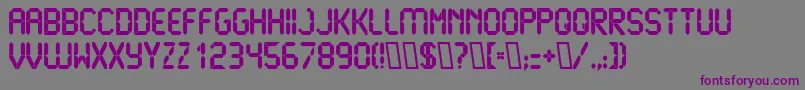 フォントLiquidcrystalExbold – 紫色のフォント、灰色の背景