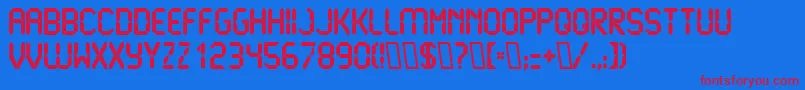 Шрифт LiquidcrystalExbold – красные шрифты на синем фоне