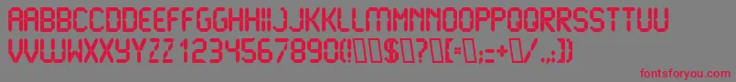 LiquidcrystalExbold Font – Red Fonts on Gray Background
