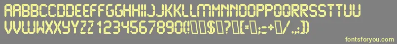 LiquidcrystalExbold Font – Yellow Fonts on Gray Background