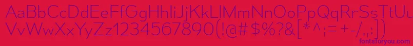 MesmerizeEl Font – Purple Fonts on Red Background