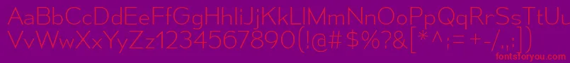 MesmerizeEl Font – Red Fonts on Purple Background