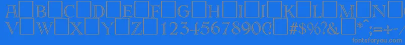 Akropolis Font – Gray Fonts on Blue Background