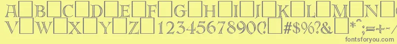 Akropolis Font – Gray Fonts on Yellow Background