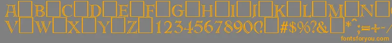 Akropolis Font – Orange Fonts on Gray Background
