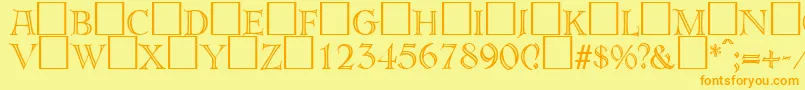 Шрифт Akropolis – оранжевые шрифты на жёлтом фоне