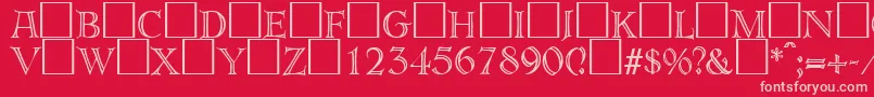 Akropolis Font – Pink Fonts on Red Background
