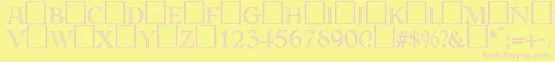 Akropolis Font – Pink Fonts on Yellow Background