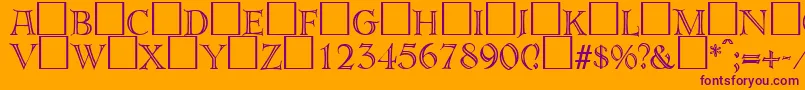 Akropolis Font – Purple Fonts on Orange Background