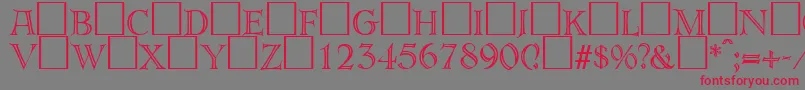 Akropolis Font – Red Fonts on Gray Background