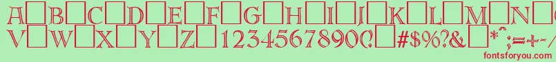 Akropolis Font – Red Fonts on Green Background