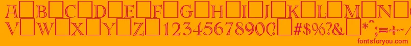 Akropolis Font – Red Fonts on Orange Background