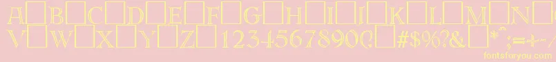 Akropolis Font – Yellow Fonts on Pink Background