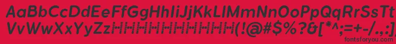 FlamanteRomaMediumitalic Font – Black Fonts on Red Background