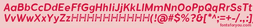 フォントFlamanteRomaMediumitalic – ピンクの背景に赤い文字