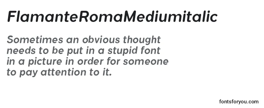 FlamanteRomaMediumitalic Font