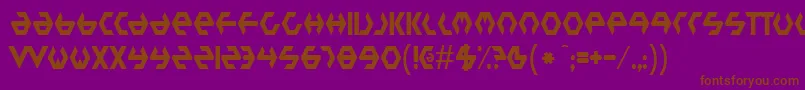 Шрифт Plasticb – коричневые шрифты на фиолетовом фоне