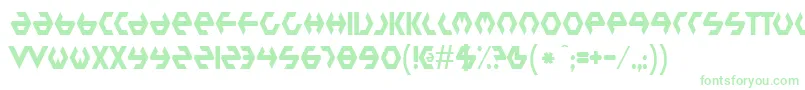Plasticb-Schriftart – Grüne Schriften auf weißem Hintergrund