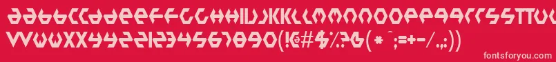 Plasticb Font – Pink Fonts on Red Background