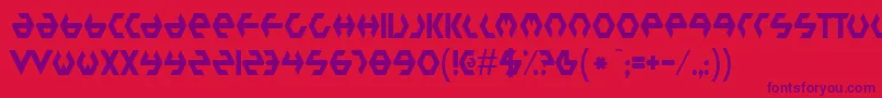 Plasticb Font – Purple Fonts on Red Background