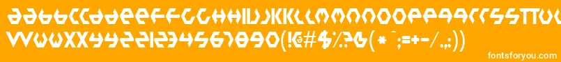 フォントPlasticb – オレンジの背景に白い文字