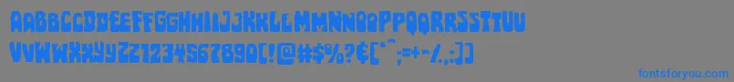 Pocketmonsterexpand-Schriftart – Blaue Schriften auf grauem Hintergrund