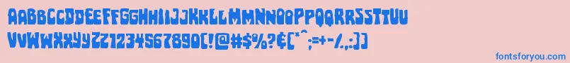 フォントPocketmonsterexpand – ピンクの背景に青い文字