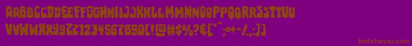 Pocketmonsterexpand Font – Brown Fonts on Purple Background