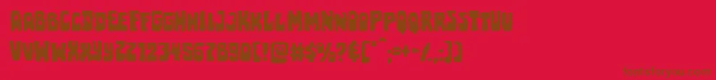 Weitere Informationen zur Pocketmonsterexpand-Schriftart Pocketmonsterexpand-Schriftart – Braune Schriften auf rotem Hintergrund