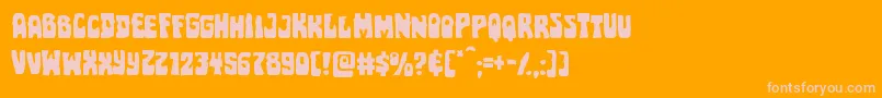 Pocketmonsterexpand Font – Pink Fonts on Orange Background