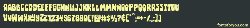 Pocketmonsterexpand Font – Yellow Fonts on Black Background