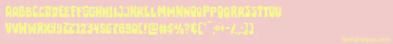 Pocketmonsterexpand Font – Yellow Fonts on Pink Background