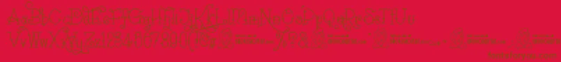 SailoretteTattoo Font – Brown Fonts on Red Background