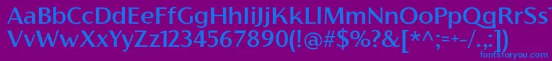 Police FlorentiaMediumTrial – polices bleues sur fond violet