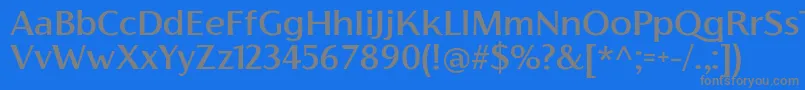 FlorentiaMediumTrial Font – Gray Fonts on Blue Background