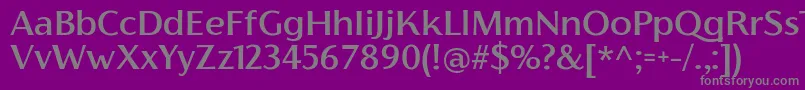 FlorentiaMediumTrial Font – Gray Fonts on Purple Background