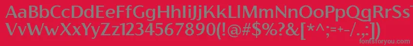 FlorentiaMediumTrial Font – Gray Fonts on Red Background