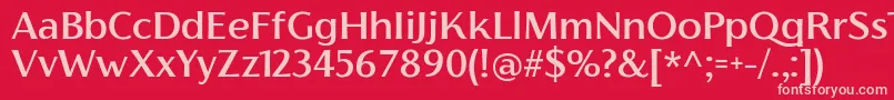 Шрифт FlorentiaMediumTrial – розовые шрифты на красном фоне