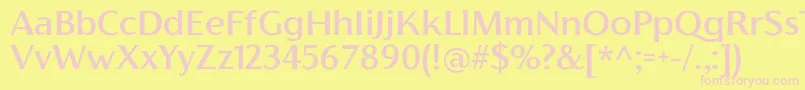 FlorentiaMediumTrial Font – Pink Fonts on Yellow Background