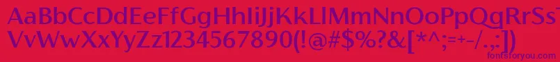 FlorentiaMediumTrial Font – Purple Fonts on Red Background