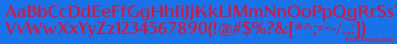 Шрифт FlorentiaMediumTrial – красные шрифты на синем фоне