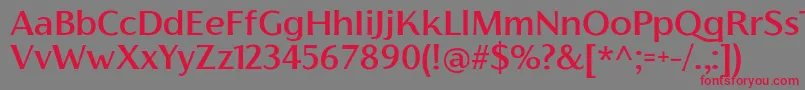 FlorentiaMediumTrial Font – Red Fonts on Gray Background