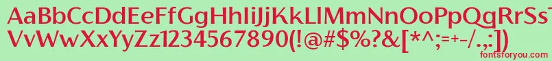 Шрифт FlorentiaMediumTrial – красные шрифты на зелёном фоне