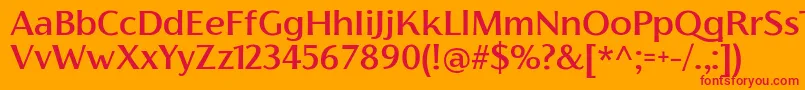 FlorentiaMediumTrial Font – Red Fonts on Orange Background
